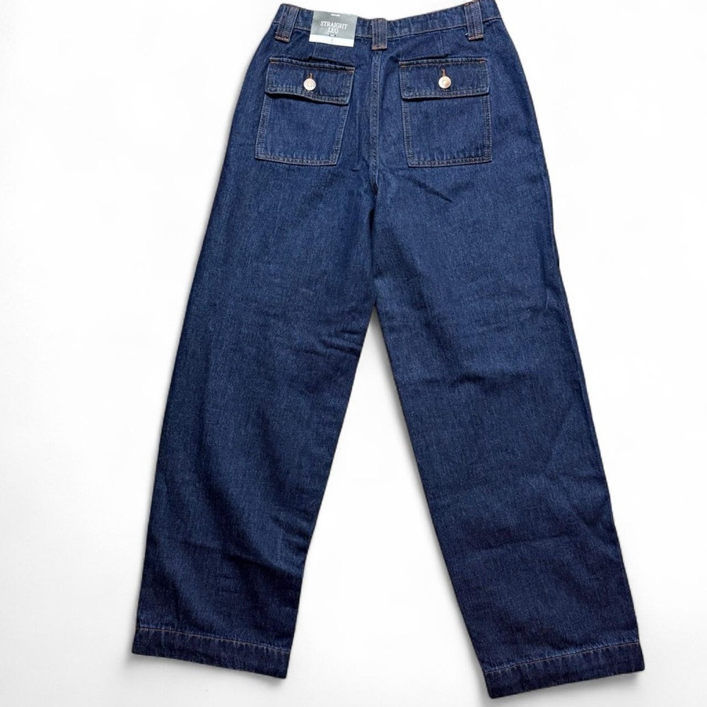 Future Collective Straight Leg High-Rise Dark Wash Blue Jeans Women’s Size 4 NWT - Picture 2 of 8